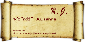 Móró Julianna névjegykártya